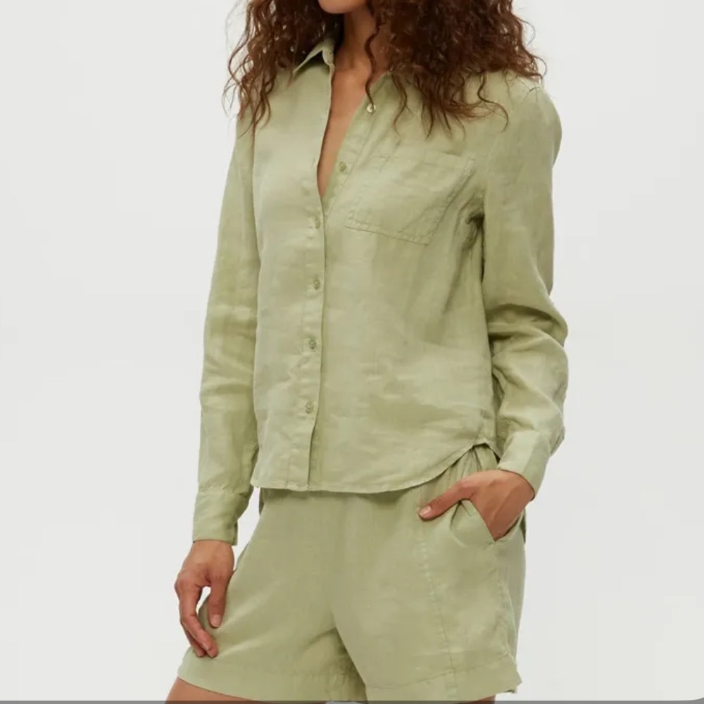 Michael Stars Mavis High Rise Linen Shorts NWT - Small